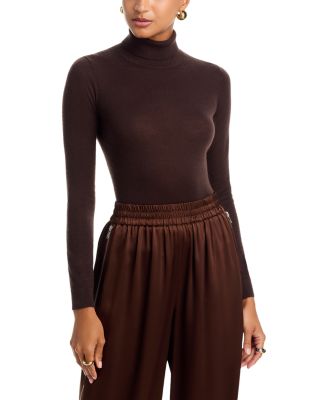 Long Sleeved Cashmere Turtleneck Top  