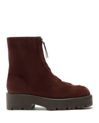 Women&#39;s Farrah Leather Platform Ankle Boots 