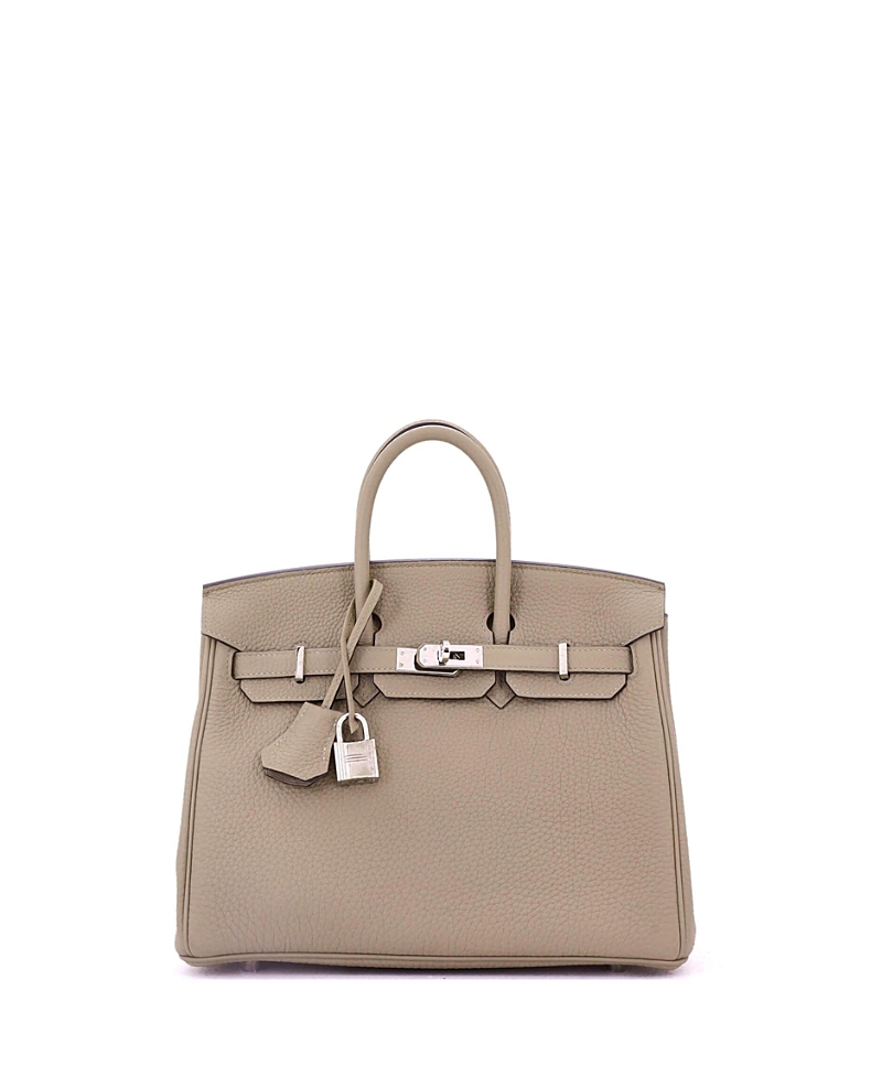 Pre-owned Pre-owned Hermes Hermes Birkin 25 Handbag Light Togo With Palladium Hardware In Brown