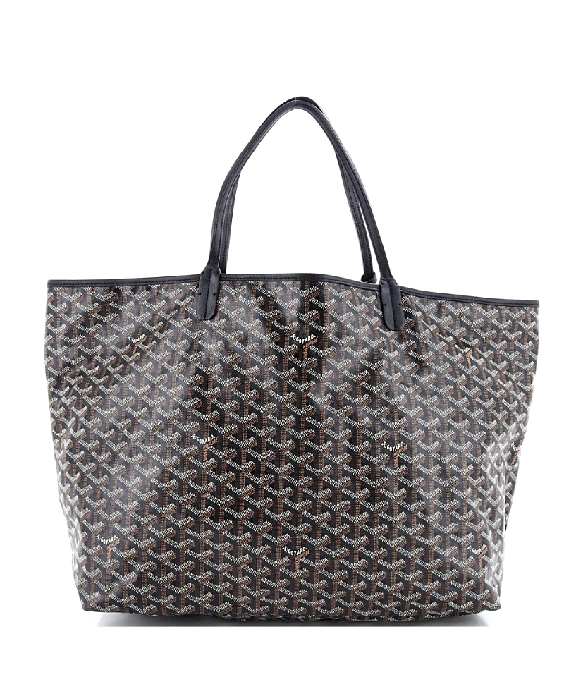 Pre-owned Pre-owned Goyard Goyard Gm Saint Louis Tote Coated Canvas In Black