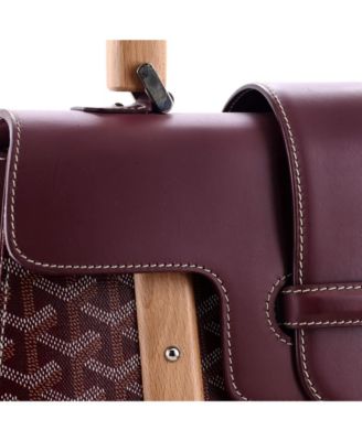  MM Saigon Top Handle Bag Coated Canvas with Leather
