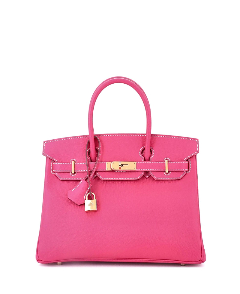 Pre-owned Pre-owned Hermes Hermes Birkin 30 Handbag Pink Epsom With Gold Hardware