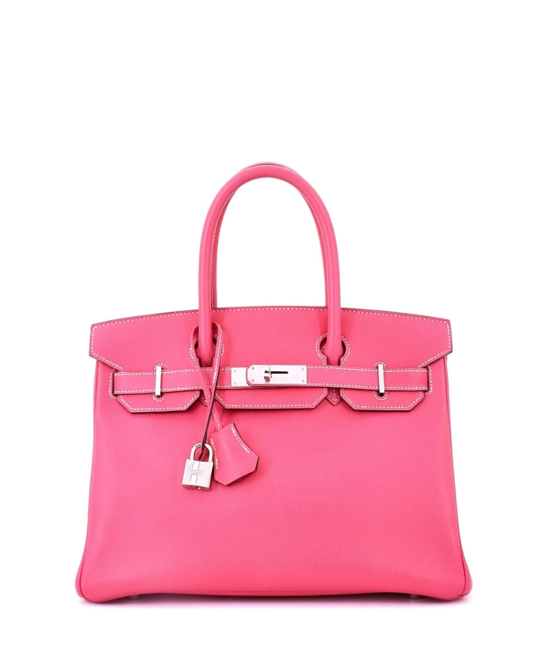 Pre-owned Pre-owned Hermes Hermes Birkin 30 Handbag Pink Epsom With Palladium Hardware
