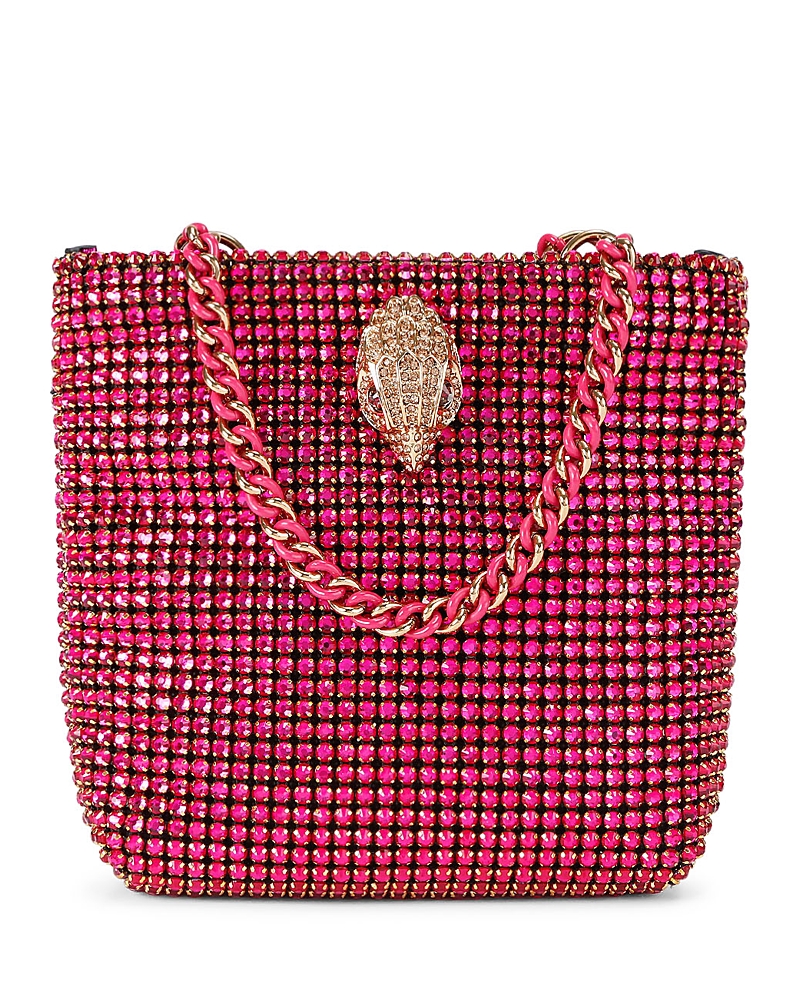 Kurt Geiger London Mini Crystal Embellished Party Tote In Pink