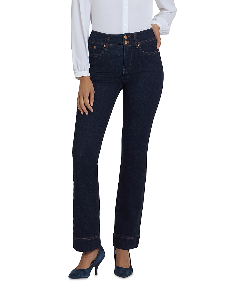 Nydj Barbara Bootcut Double Button Jeans In Magical In Black