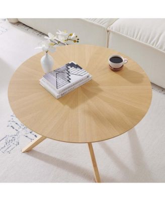  Crossroads Round Wood Coffee Table