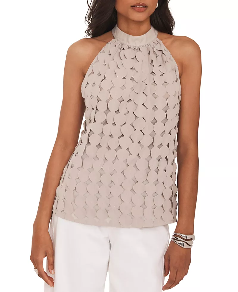 Mint Velvet Women's Neutral Disc Halter Top
