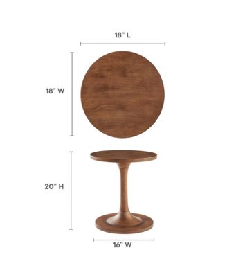  Lina Round Wood Side Table