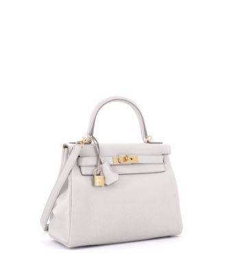 Kelly 28 Handbag Light Togo with Gold Hardware