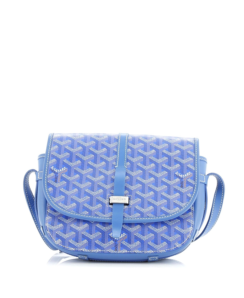 Pre-owned Pre-owned Goyard Goyard Pm Belvedere Ii Messenger Bag Coated Canvas In Blue