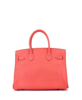 Birkin 30 Handbag Pink Epsom with Palladium Hardware