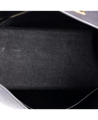 Kelly 32 Handbag Black Epsom with Gold Hardware