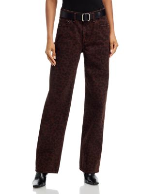 Shea High Rise Straight Leg Jeans in Leopard