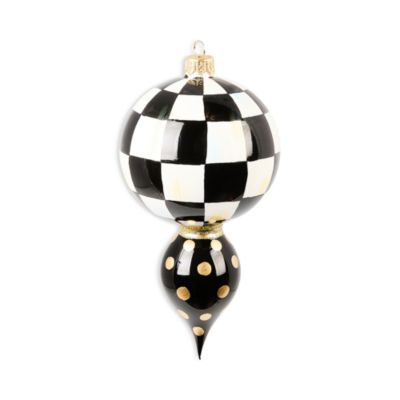 Courtly Noel Drop Glass Ornament