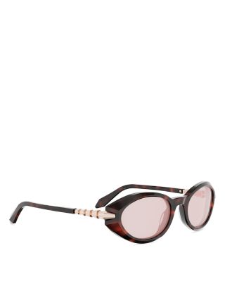 Serpenti Viper Oval Sunglasses, 51mm
