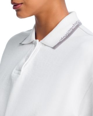 Relaxed Cropped Cinched Polo Top 