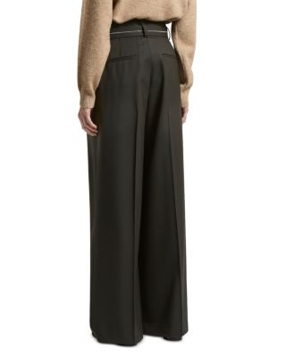 Wide Waistband Pleated Trousers