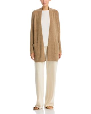 Merino Wool Open Front Cardigan Sweater