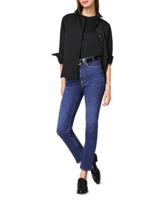 Redefine High Rise Slim Straight Jeans in Medium Indigo