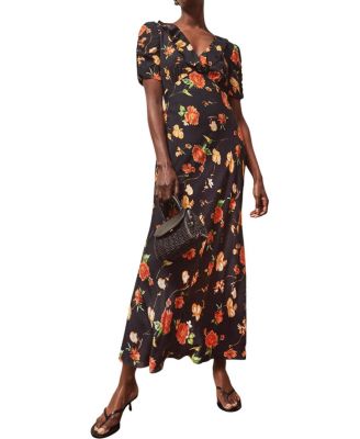 Floral Print Tie Back Dress