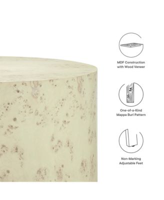 Cosmos 35" Round Burl Wood Coffee Table