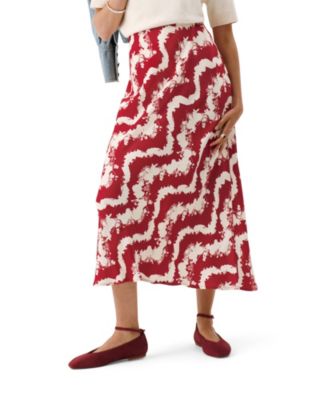 Women's Abstract Floral Print Slip Skirt