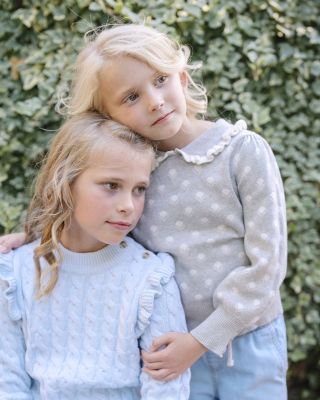  Organic Long Sleeve Peter Pan Collar Sweater - Big Kid