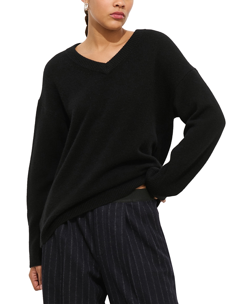 Alex Mill Rowan V-neck Sweater In Cashmere In Black