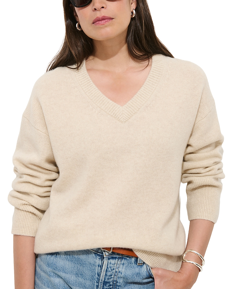 Alex Mill Rowan V-neck Sweater In Cashmere In Neutral
