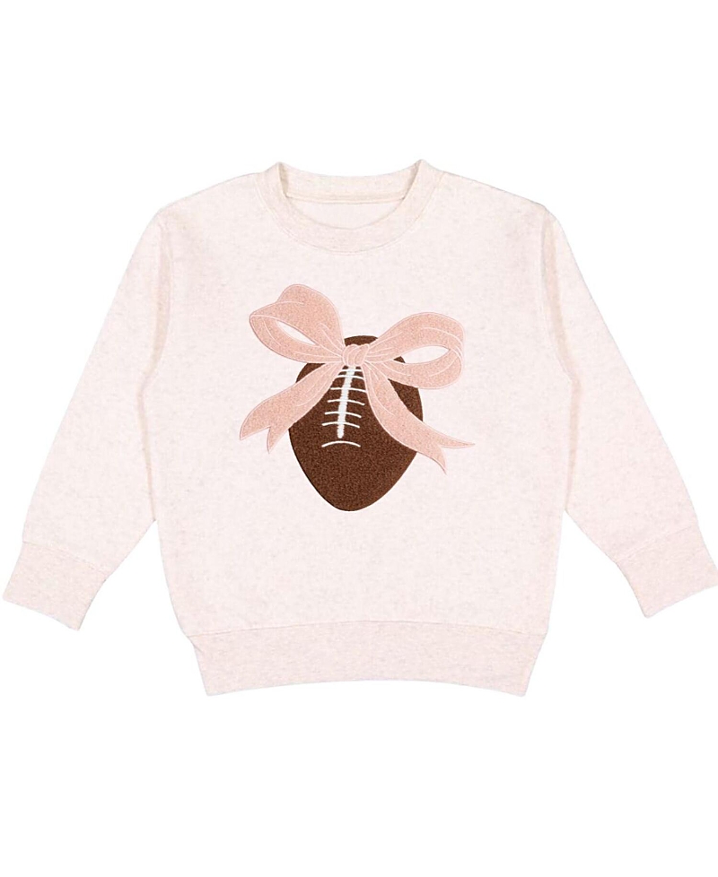 Sweet Wink Bow Football Patch Sweatshirt In Neutral