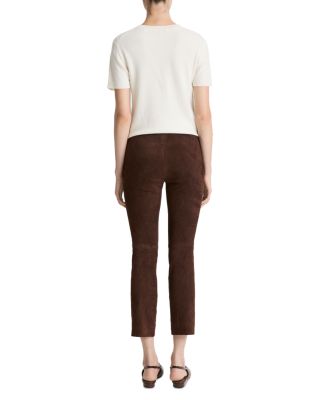 Cropped Suede Pants