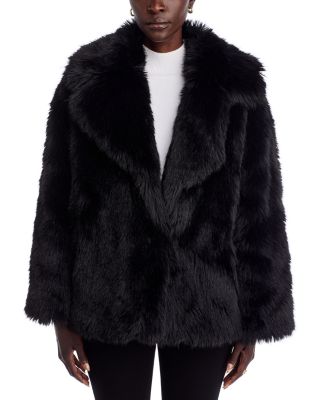 Faux Fur Pea Coat