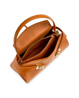 Hug Leather Top Handle Bag