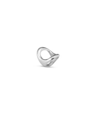  Sterling Silver-Plated Ring with Large Central Oval