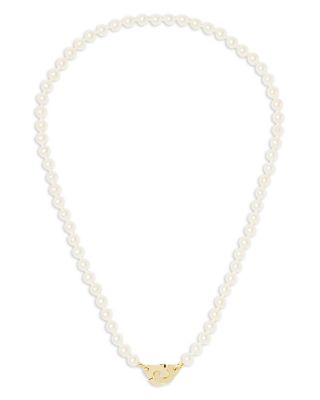 18K Yellow Gold Menottes Dinh Van Freshwater Pearl Collar Necklace, 16.54"