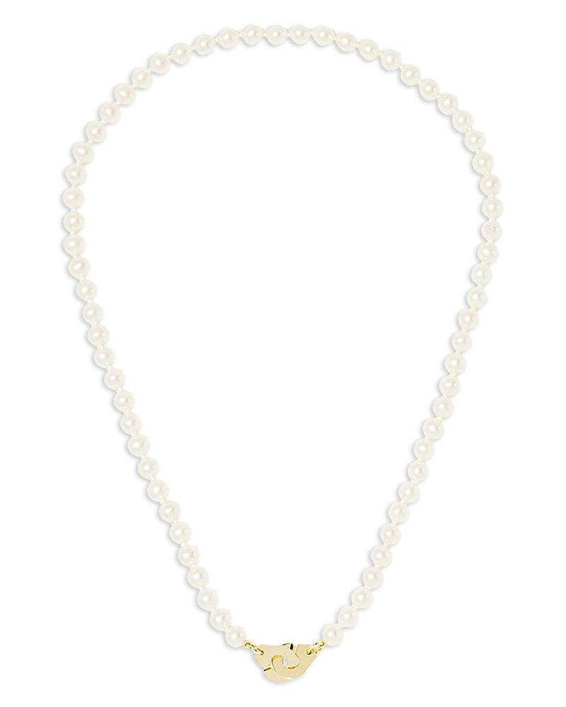 Dinh Van 18K Yellow Gold Menottes Dinh Van Freshwater Pearl Collar Necklace, 16.54