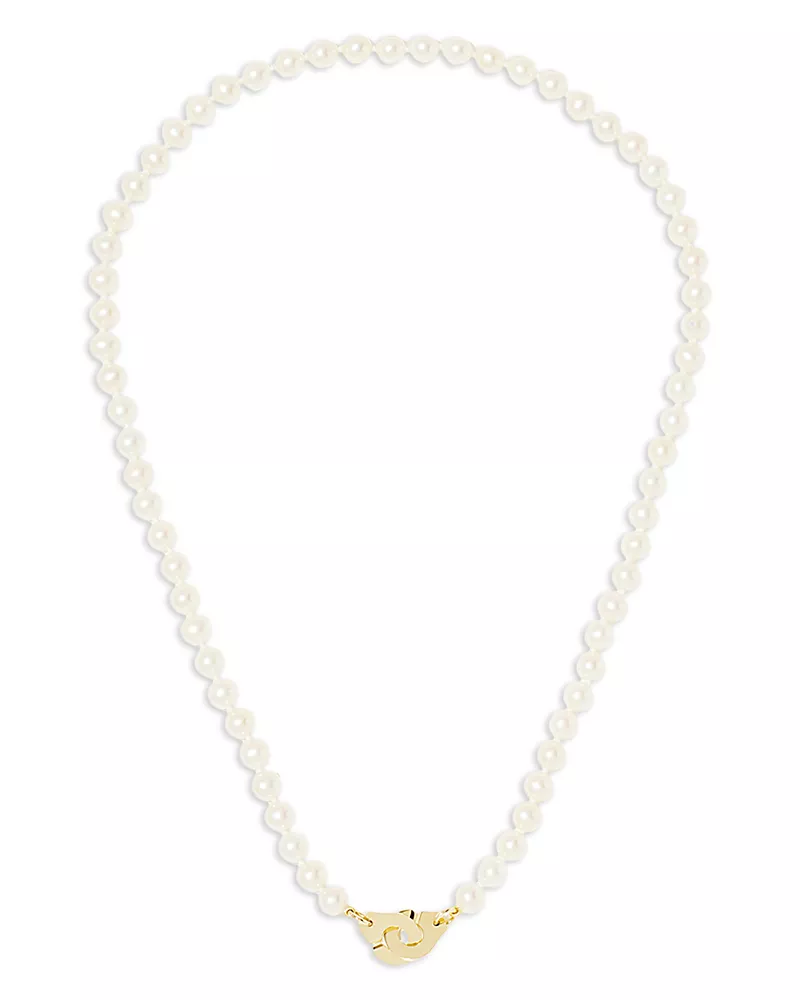Dinh Van 18K Yellow Gold Menottes Dinh Van Freshwater Pearl Collar Necklace, 16.54