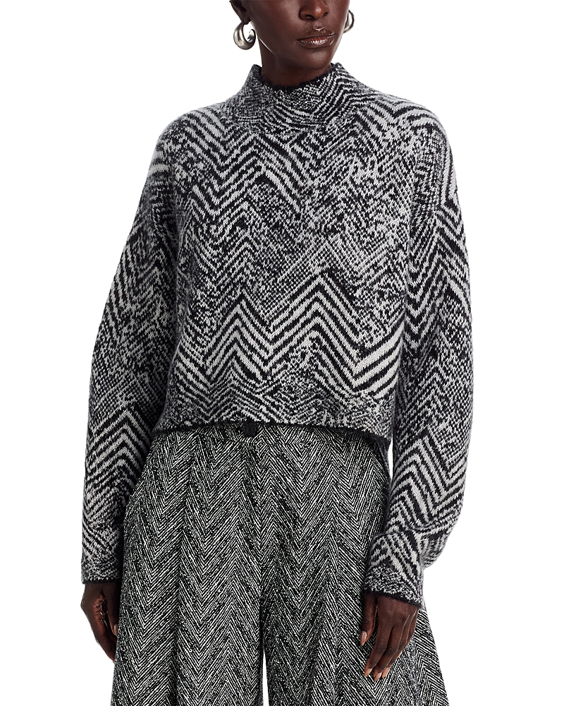 Hugo Boss Faclina Mohair Blend Sweater In Gray