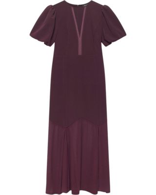 Women's Sheer Detail Maxi Dress