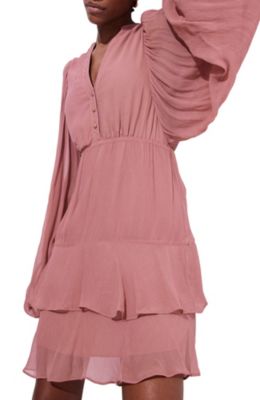 Women's Ruffle Boho Mini Dress