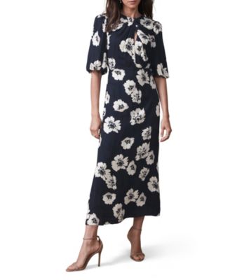 Women's Garden-Print Midi Dress