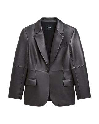 Lynnia Leather Blazer