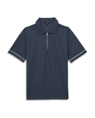Textured Zip Polo Shirt