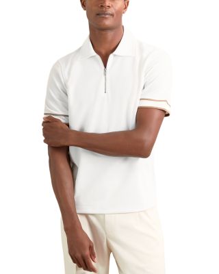 Textured Zip Polo Shirt