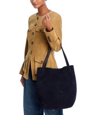 The Oversized Shopper Tote in Suede 