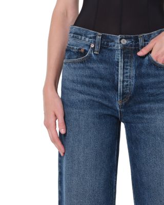 Arc High Rise Loose Wide Leg Jeans in Short Wave