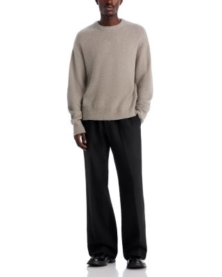 Brushed Wool Cashmere Crewneck Sweater