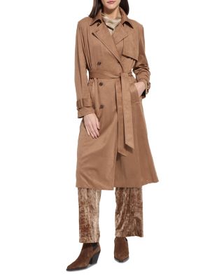 Agatha Faux Suede Trench Coat