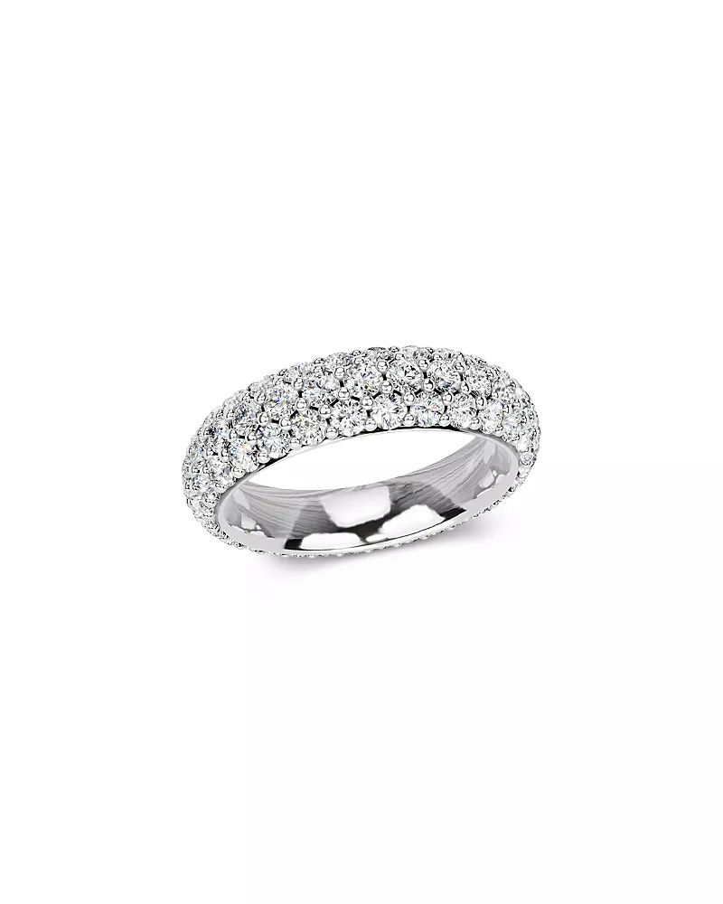 Bloomingdale's Fine Collection Diamond Pave Eternity Band in 14K White Gold, 3.0 tcw