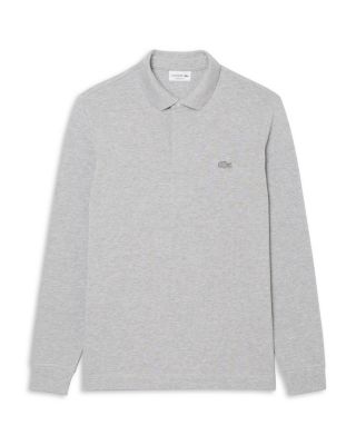 Long Sleeve Ribbed Collar Polo Shirt